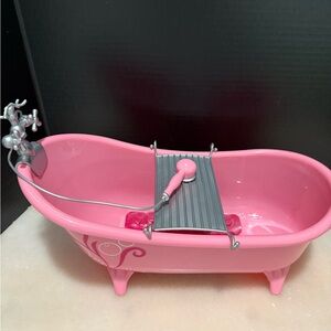Our Generation 18” Doll Pink Tub with Tub Mat and Tub Tray